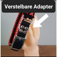 Halsband met/zonder kralen - NEON GEEL/ZWART