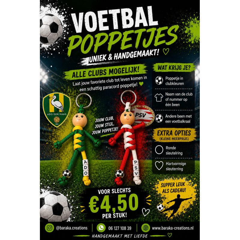 Personaliseer uw favoriete voetbal poppetje